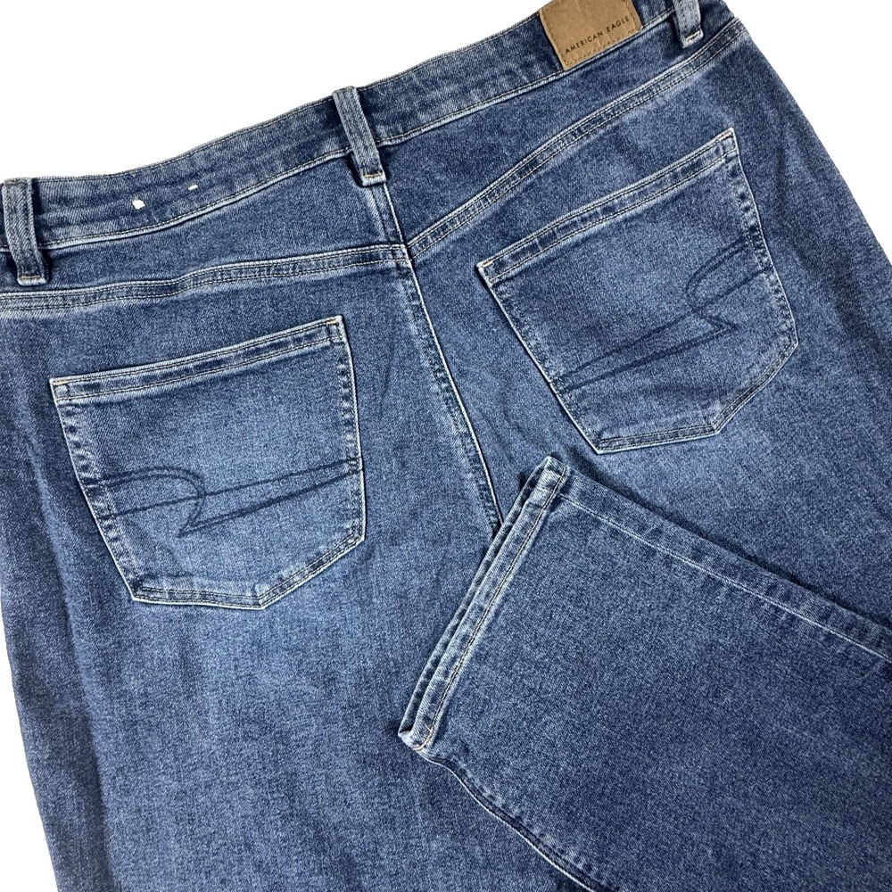 American Eagle Mom Jean Women's 12 Stretch High Rise Medium Wash 34x28 Y2K